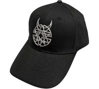 Disturbed Baseball Cap Icon Silver Band Logo Official Black Unisex Snapback Taglia unica