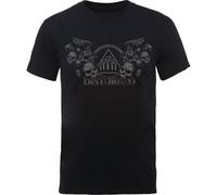Disturbed Men's Beware The Vultures Cotton T-Shirt in Black | Size: Medium Disturbed Black M
