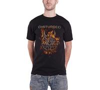 Disturbed T Shirt Immortalized Burning Belief Band Logo Official Mens Black S