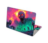 DISUOFEART Aesthetic Laptop Skin Sticker, Neon Zombie Apocalypse Horror Waterproof Vinyl Laptop Decal, Removable Bubble Free, Reusable Protective Cover for 13 14 15 15.6 Inch
