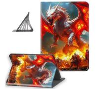DISUOFEART for All-New 6'' Basic Kindle 11th Generation (2024/2022 Release) Case, Slim Lightweight Stand Cover with Auto Sleep/Wake, Dragon Breathing Fire on Soldiers