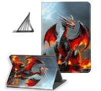 DISUOFEART for All-New 6'' Basic Kindle 11th Generation (2024/2022 Release) Case, Slim Lightweight Stand Cover with Auto Sleep/Wake, Fiery Dragon in Ruins