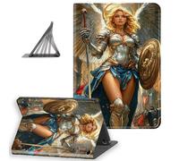 DISUOFEART for All-New Amazon Fire Max 11 Tablet Case(13th Gen,2023 Release), Slim Lightweight Stand Cover with Auto Sleep/Wake, Angel Warrior with Sword Shield