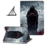 DISUOFEART for All-New Amazon Fire Max 11 Tablet Case(13th Gen,2023 Release), Slim Lightweight Stand Cover with Auto Sleep/Wake, Skeleton with Roses Cemetery