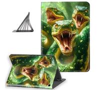 DISUOFEART for All-New Amazon Fire Max 11 Tablet Case(13th Gen,2023 Release), Slim Lightweight Stand Cover with Auto Sleep/Wake, Three Fanged Serpents in Jungle