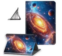 DISUOFEART for Amazon Fire HD 10 Tablet Case(5th 7th 9th Generation, 2015 2017 2019 Release), Slim Lightweight Stand Cover with Auto Sleep/Wake, Spiral Galaxy with Orbiting Planets