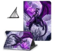 DISUOFEART for Amazon Kindle Fire 7 Tablet Case(12th Gen, 2022 Release), Slim Lightweight Stand Cover with Auto Sleep/Wake, Keeper of The Amethyst Wyvern
