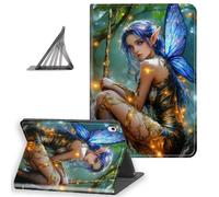 DISUOFEART for iPad A16 Case/iPad 10th Generation Case（2025/2022, Slim Lightweight Stand Cover with Auto Sleep/Wake, Enchanted Forest Fairy with Blue Wings