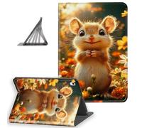 DISUOFEART for iPad A16 Case/iPad 10th Generation Case（2025/2022, Slim Lightweight Stand Cover with Auto Sleep/Wake, Cute Squirrel in Flower Field