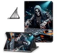 DISUOFEART for iPad Air 13 Inch Case 2025/2024, Slim Lightweight Stand Cover with Auto Sleep/Wake, Skeleton DJ in The Club