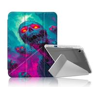 DISUOFEART for iPad Air 3rd Generation/iPad Pro 10.5 Inch Case, Neon Zombie Horde Wall Decor Clear Case with Pencil Holder, Y-Shaped Stand & Auto Sleep/Wake Protective Cover