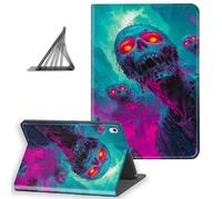 DISUOFEART for iPad Air 6th/ 5th/ 4th Generation Case, Slim Lightweight Stand Cover with Auto Sleep/Wake, Neon Zombie Horde Wall Decor