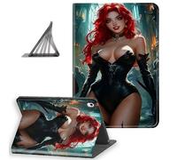 DISUOFEART for iPad Air 6th/ 5th/ 4th Generation Case, Slim Lightweight Stand Cover with Auto Sleep/Wake, Red-haired Vampire Woman