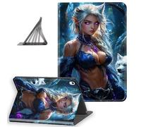 DISUOFEART for iPad Air 6th/ 5th/ 4th Generation Case, Slim Lightweight Stand Cover with Auto Sleep/Wake, Fantasy Elf Girl Wolf Wall Decor