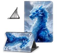 DISUOFEART for iPad Air 6th/ 5th/ 4th Generation Case, Slim Lightweight Stand Cover with Auto Sleep/Wake, Ice Dragon in Snowy Mountains