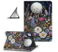 DISUOFEART for iPad Pro 11 Inch Case 2024, Slim Lightweight Stand Cover with Auto Sleep/Wake, Wildflower Under The Moonlight