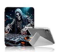 DISUOFEART for iPad Pro 13 inch Case 2024, Skeleton DJ in The Club Slim Stylish Clear Protective Cover with Pencil Holder, Multi-Angle Folding Y-Shaped Stand & Auto Sleep/Wake Function