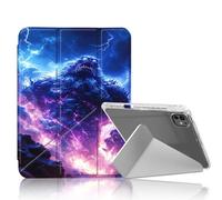 DISUOFEART for iPad Pro 13 inch Case 2024, Storm Giant CVolcanic Clouds Stylish Clear Protective Cover with Pencil Holder, Multi-Angle Folding Y-Shaped Stand & Auto Sleep/Wake Function