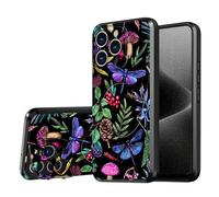 DISUOFEART for iPhone 16 Pro Max Case, Forest Flora Fauna Military-Grade Shockproof Protection, Camera Lens Protector & Adjustable Kickstand, Heavy Duty Drop Protection