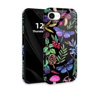 DISUOFEART for iPhone 16E Case with Double Layer Protection - Film Design 2 in 1 Phone Cover, Forest Flora Fauna Hard Back Panel + Soft TPU Inner