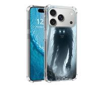 DISUOFEART for iPhone 17 Pro Case, Anti-Scratch Transparent Hard Back Phone Cover, Shadowy Beast in Misty Forest Clear Slim Shockproof Military-Grade Protection