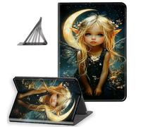 DISUOFEART for Kindle Paperwhite 10th Generation(2018 Release) Case, Slim Lightweight Stand Cover with Auto Sleep/Wake, Little Elf Fairy with Moon