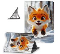 DISUOFEART for Kindle Paperwhite 10th Generation(2019 Release) Case, Slim Lightweight Stand Cover with Auto Sleep/Wake, Cheerful Fox Cub in Snow