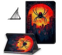 DISUOFEART for Kindle Paperwhite Case 11th Generation 2021, Slim Lightweight Stand Cover with Auto Sleep/Wake, Black Spider with City Sunset