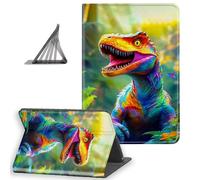 DISUOFEART for Kindle Paperwhite Case 11th Generation 2021, Slim Lightweight Stand Cover with Auto Sleep/Wake, Colorful Dinosaur in Jungle