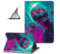 DISUOFEART for Kindle Paperwhite Case 11th Generation 2021, Slim Lightweight Stand Cover with Auto Sleep/Wake, Neon Zombie Horde Wall Decor