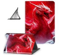 DISUOFEART for Kindle Scribe Case 10.2 Inch (2024/2022 Release), Slim Lightweight Stand Cover with Auto Sleep/Wake, Fiery Red Dragon on Snowy Rocks