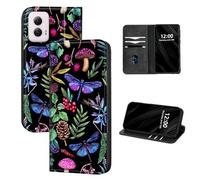 DISUOFEART for Motorola Moto G Power 5G 2024 Case Wallet, Leather Flip Cover with RFID Blocking, Card Holder, Magnetic Closure, Forest Flora Fauna Kickstand Full Body Protective Case