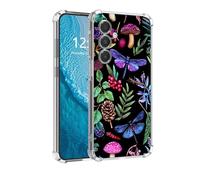 DISUOFEART for Samsung Galaxy A13 5G Phone Case with Pattern Design, Anti-Scratch Transparent Hard Back Phone Cover, Forest Flora Fauna Clear Slim Shockproof Military-Grade Protection