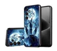 DISUOFEART for Samsung Galaxy A13 5G Phone Case, Wolves Howling at Moon Military-Grade Shockproof Protection, Camera Lens Protector & Adjustable Kickstand, Heavy Duty Drop Protection