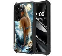 DISUOFEART for Samsung Galaxy A14 5G Phone Case, Moonlit Beach Mermaid | Military Grade Protection With Air-Cushioned Shock-Resistant Corners and a Clear Anti-Yellowing Acrylic Backplate