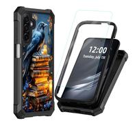 DISUOFEART for Samsung Galaxy A17/ A26 5G Phone Case with Tempered Glass Screen Protector, Shockproof TPU Cover, Reinforced Corners, Anti-Scratch, Full Protection, Eagle & American Flag