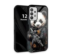 DISUOFEART for Samsung Galaxy A23 5G Phone Case with Double Layer Protection - Film Design 2 in 1 Phone Cover, Panda Cub in Tactical Gear with Rifle Hard Back Panel + Soft TPU Inner