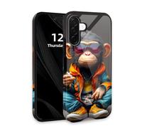 DISUOFEART for Samsung Galaxy A26 5G Phone Case with Double Layer Protection - Film Design 2 in 1 Phone Cover, Cool Chimp in Sunglasses Hard Back Panel + Soft TPU Inner