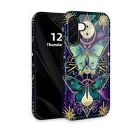 DISUOFEART for Samsung Galaxy A36 5G Phone Case with Double Layer Protection - Film Design 2 in 1 Phone Cover, Mystic Butterfly Symbols Hard Back Panel + Soft TPU Inner