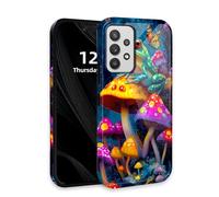 DISUOFEART for Samsung Galaxy A53 5G Phone Case with Double Layer Protection - Film Design 2 in 1 Phone Cover, Colorful Frog on Giant Mushroom Hard Back Panel + Soft TPU Inner