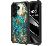 DISUOFEART for Samsung Galaxy A54 5G Phone Case, Seaside Turtle Lighthouse | Military Grade Protection With Air-Cushioned Shock-Resistant Corners and a Clear Anti-Yellowing Acrylic Backplate