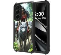 DISUOFEART for Samsung Galaxy A56 5G Phone Case, Warrior Riding Wolf Pack Military Grade Defense, Air-Cushioned Shock-Resistant Corner Guards, Yellowing-Proof Acrylic Backplate