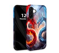 DISUOFEART for Samsung Galaxy A56 5G Phone Case with Double Layer Protection - Film Design 2 in 1 Phone Cover, Two Dragons Fighting Hard Back Panel + Soft TPU Inner