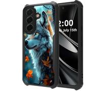 DISUOFEART for Samsung Galaxy A56 5G Phone Case, Wolf in Fallen Leaves Military Grade Defense, Air-Cushioned Shock-Resistant Corner Guards, Yellowing-Proof Acrylic Backplate