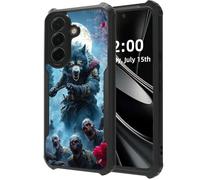 DISUOFEART for Samsung Galaxy A56 5G Phone Case, Wolf Warrior Under Full Moon Military Grade Defense, Air-Cushioned Shock-Resistant Corner Guards, Yellowing-Proof Acrylic Backplate