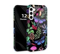 DISUOFEART for Samsung Galaxy S23 Case with Double Layer Protection - Film Design 2 in 1 Phone Cover, Forest Flora Fauna Hard Back Panel + Soft TPU Inner