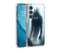DISUOFEART for Samsung Galaxy S24 Plus Case, Anti-Scratch Transparent Hard Back Phone Cover, Shadowy Beast in Misty Forest Clear Slim Shockproof Military-Grade Protection