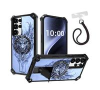 DISUOFEART for Samsung Galaxy S24 Ultra Case, Military Grade Shockproof ArmorShield with Hidden Kickstand, Angry Dragon Head Heavy Duty Protective Cover [Compatible with Mag-Safe]