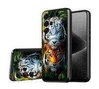 DISUOFEART for Samsung Galaxy S24 Ultra Case, Two Tigers in Jungle Military-Grade Shockproof Protection, Camera Lens Protector & Adjustable Kickstand, Heavy Duty Drop Protection