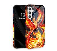 DISUOFEART for Samsung Galaxy S25 Plus Case with Double Layer Protection - Film Design 2 in 1 Phone Cover, Phoenix Rising from The Ashes Hard Back Panel + Soft TPU Inner